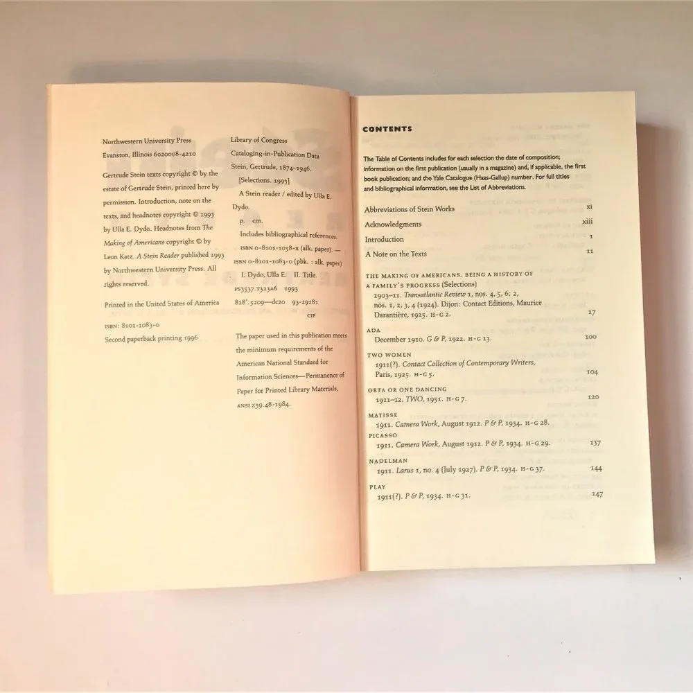 A Stein Reader by Gertrude Stein